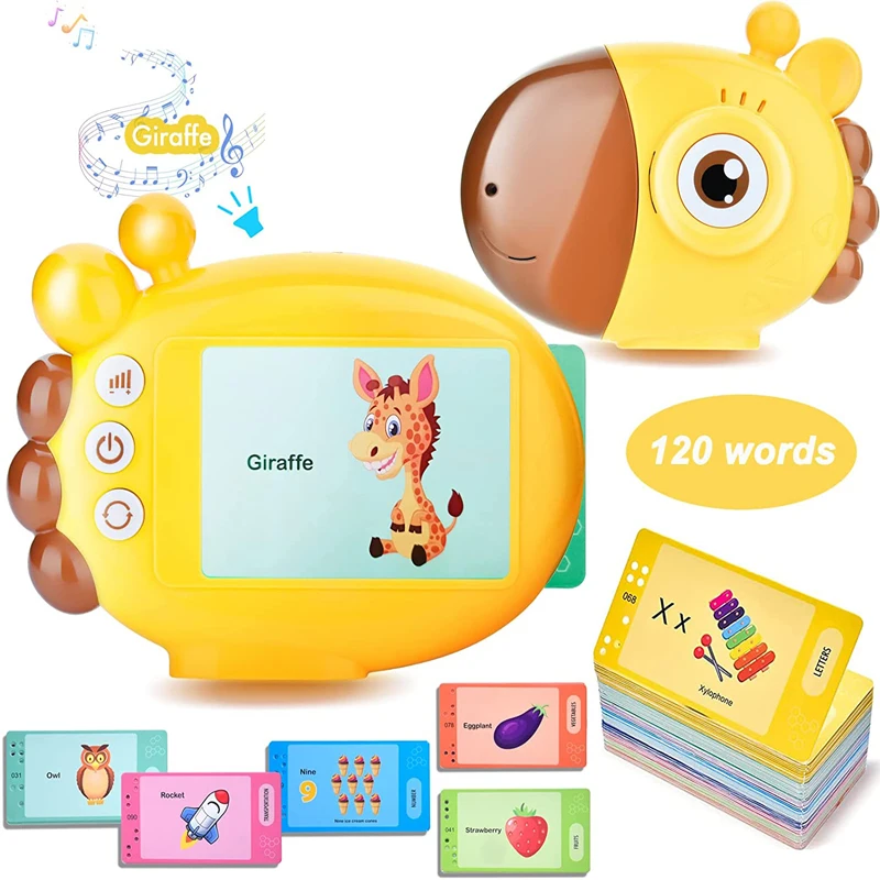 Kids Education Words - Lecteur de cartes Flash girafe, jeux