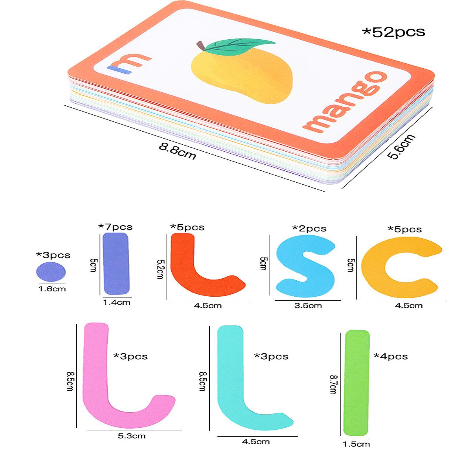 Kids Education Words - Cartes flash alphabet, jouets préscolaires, jeux