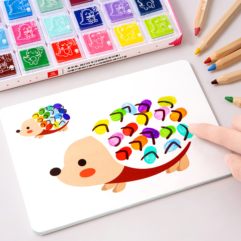 Kids Education Laptop - Ensemble de peinture au doigt créatif,