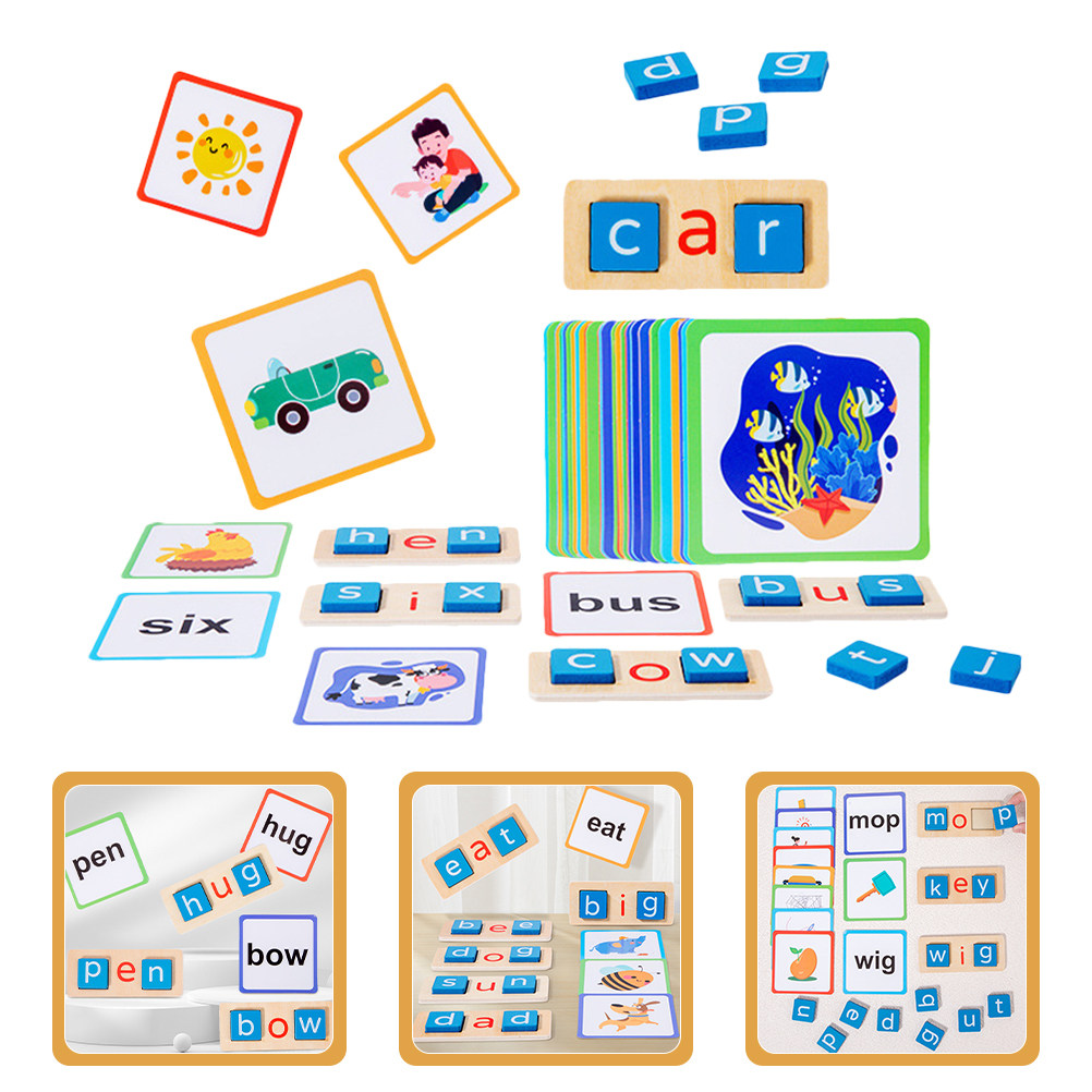 Kids Education Words - 1 jeu de lettres en bois