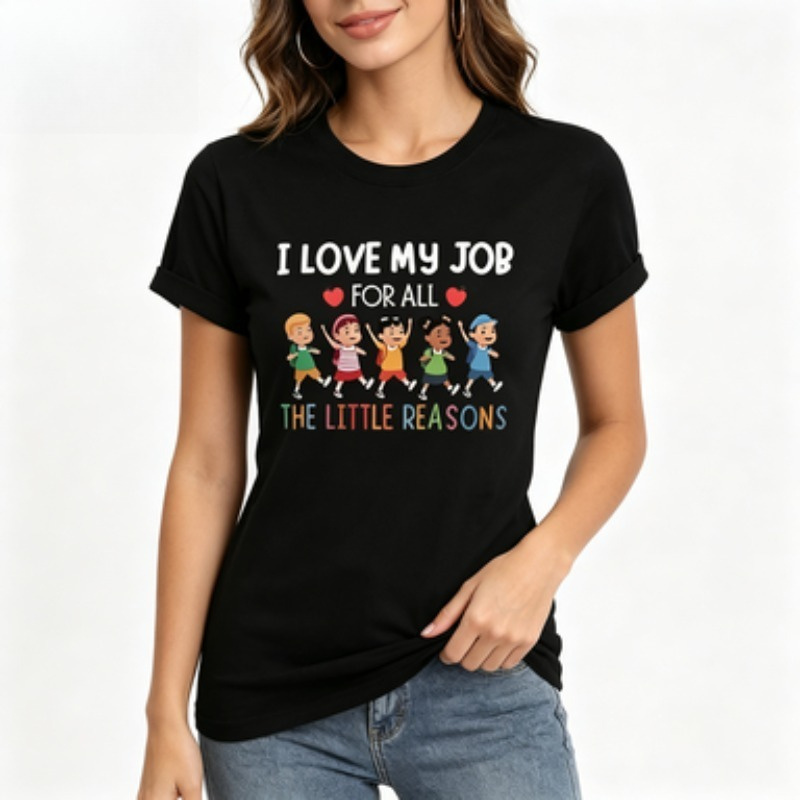 Kids Education Jobs - T-shirt à manches courtes pour femme,