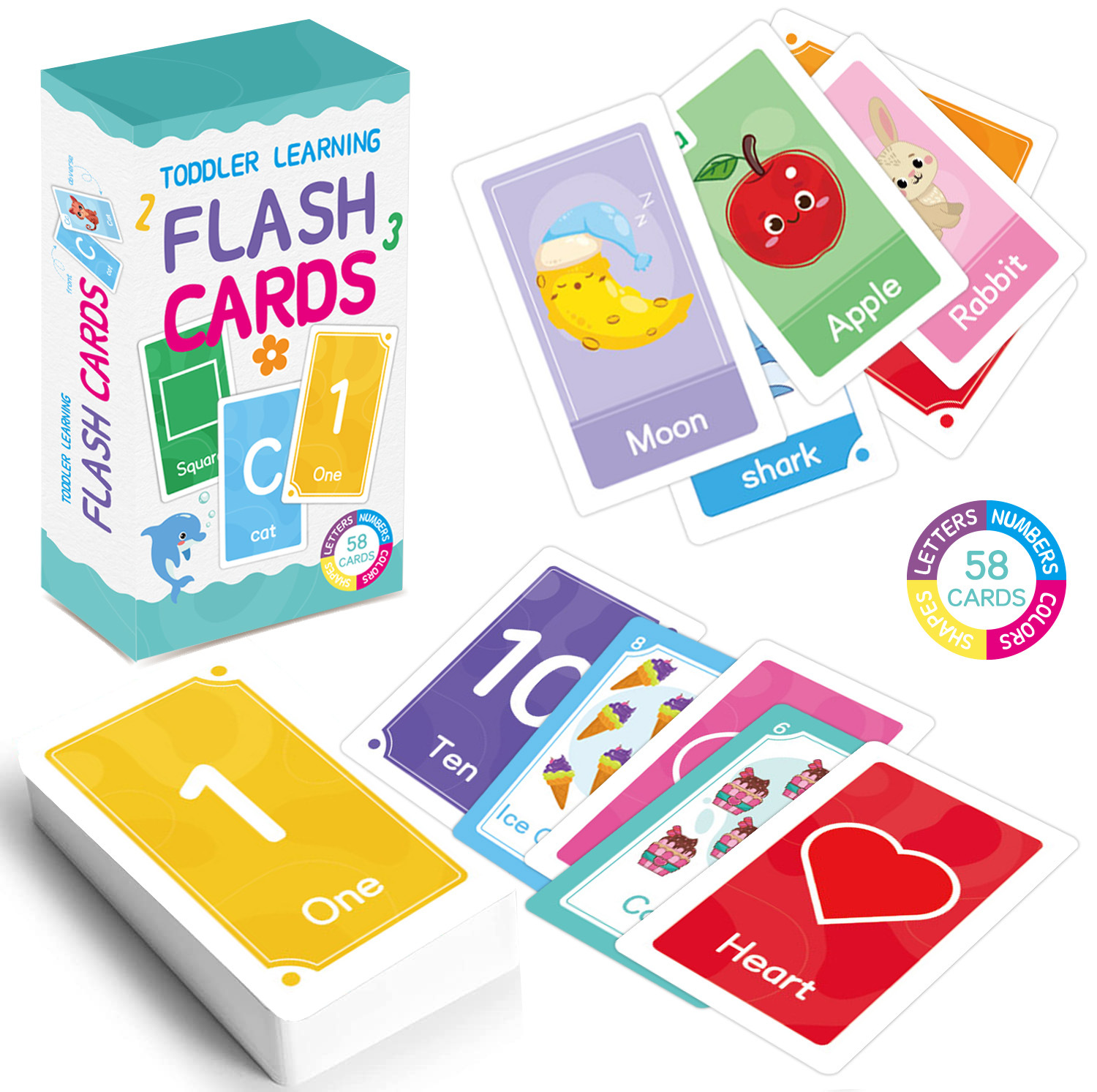 Cartes Flash Alphabet ABC, 58  - Kids Education Card avis et prix