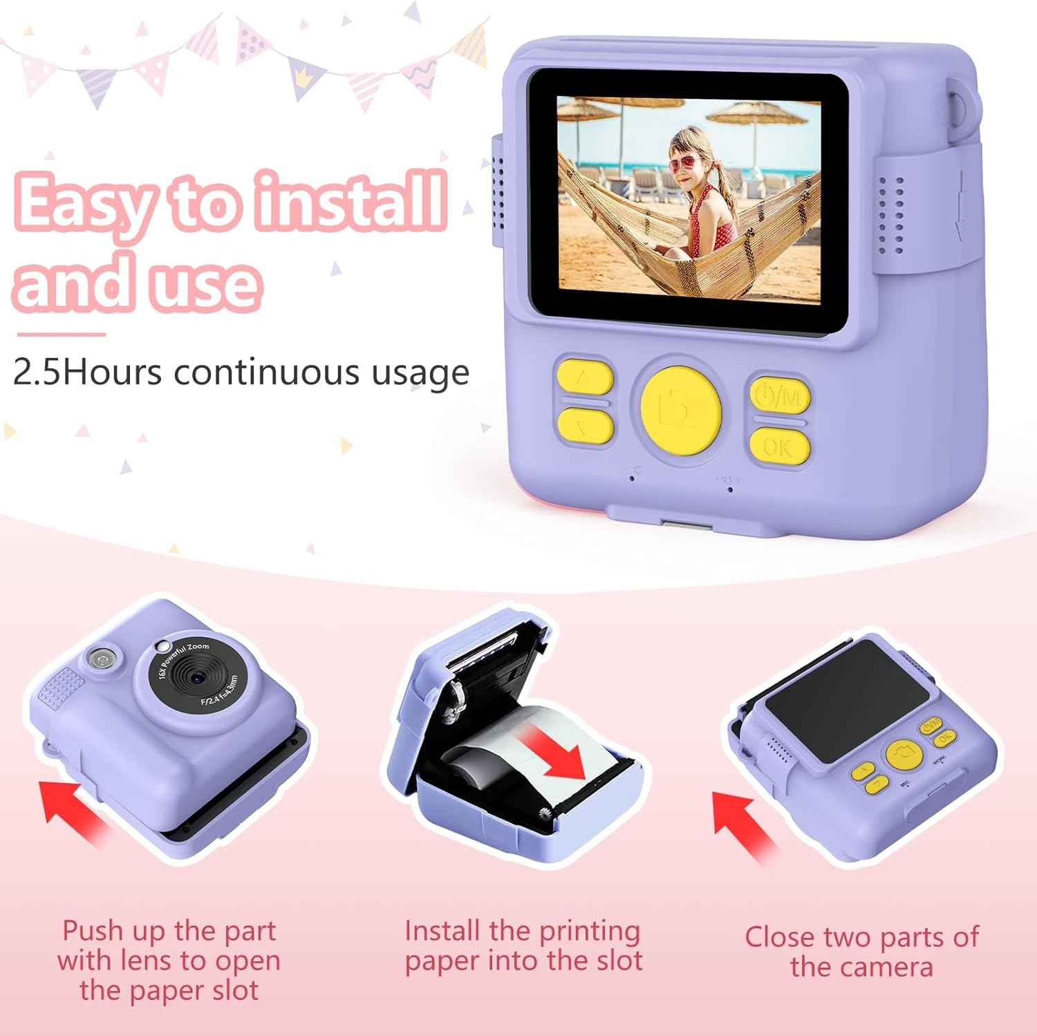 InstantPrint-Appareil photo nu - Kids Physical Education Videos avis et prix