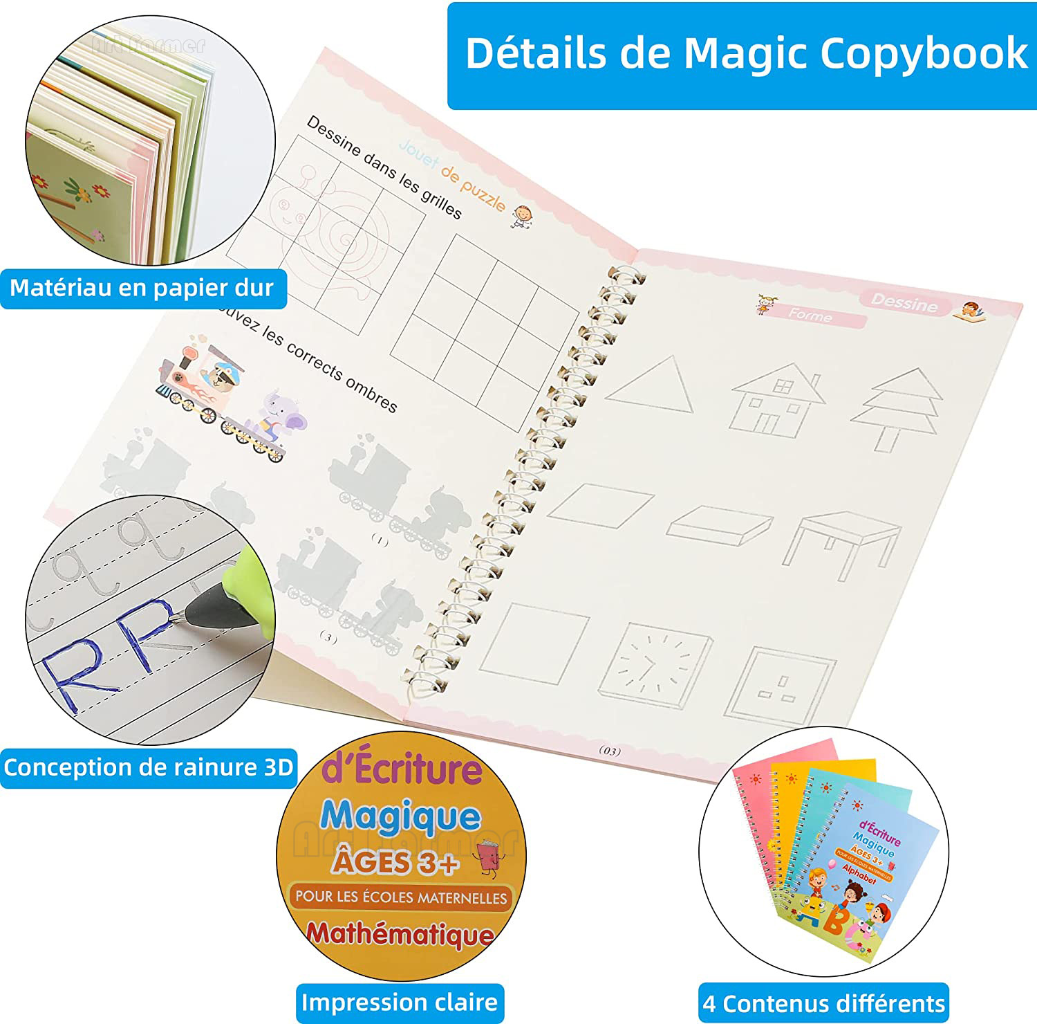 Livre de copie magique françai - Kids Education Laptop avis et prix
