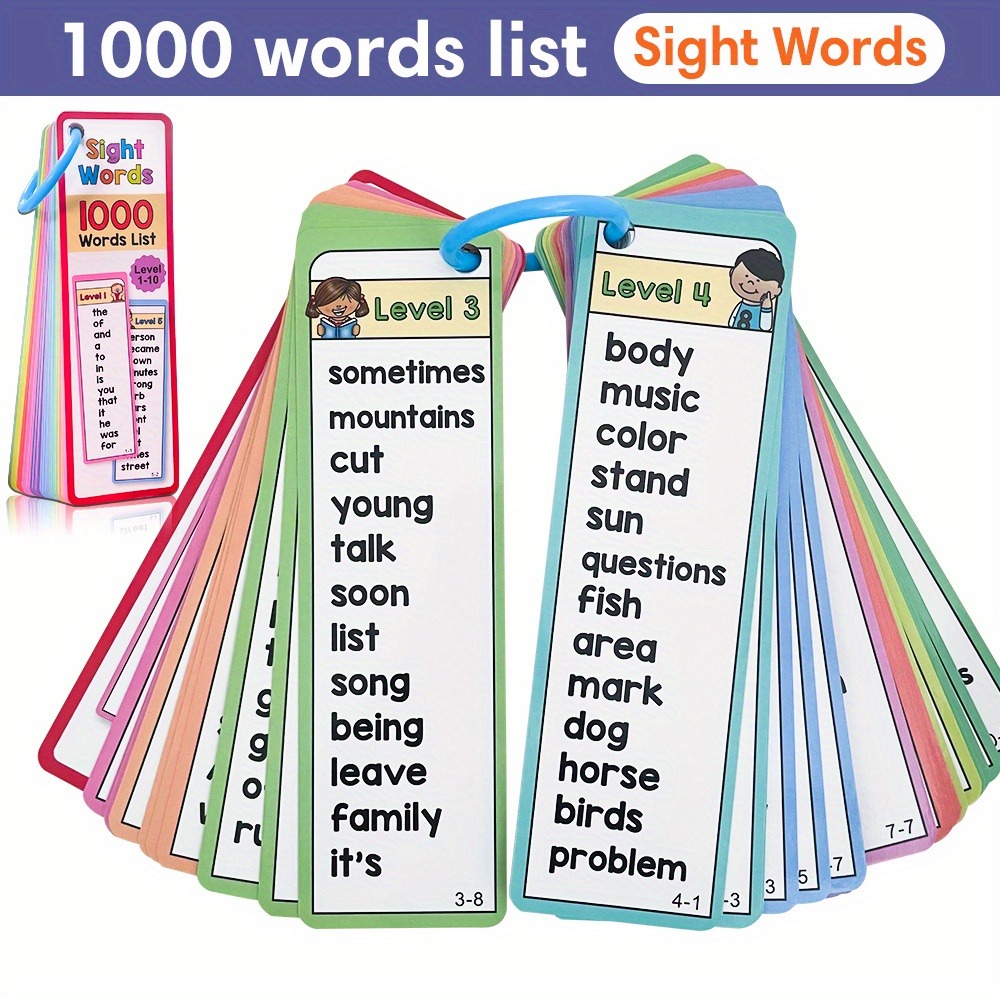 Cartes Flash de 1000 mots de v - Kids Education Card avis et prix